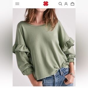 Lucky Brand Sage Ruffle Sleeve Top